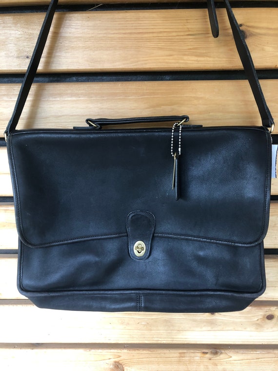 Vintage Coach Black Vintage Briefcase Gem