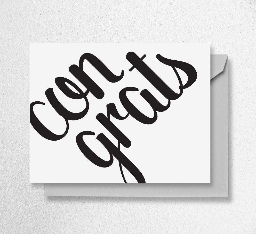 Printable Congrats Greeting Card - Etsy