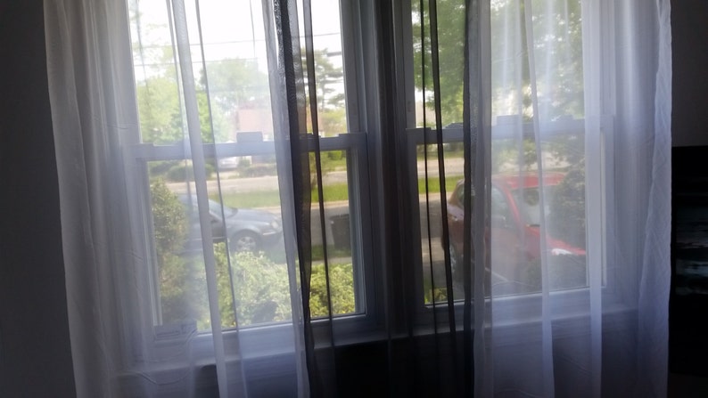 Black /& White Sheer Curtains Sheer Curtains Window Curtains. Sheer Curtains Black Sheer curtains White Sheer Curtains