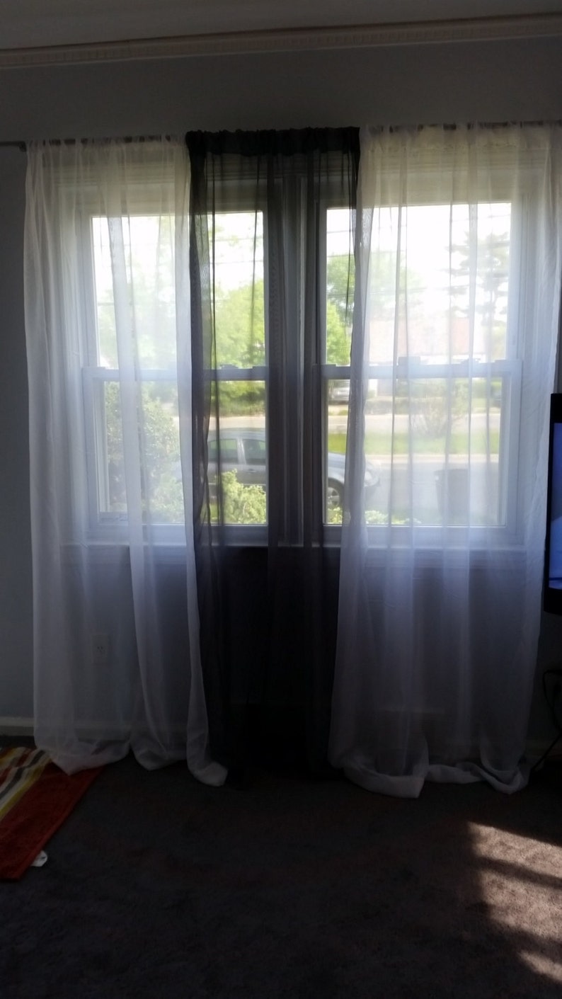 Black /& White Sheer Curtains Sheer Curtains Window Curtains. Sheer Curtains Black Sheer curtains White Sheer Curtains