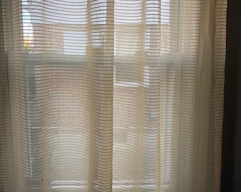 Beige Sheer curtains, Sheer window panels, Beige Curtains, Beige Sheer window panels