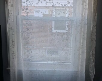 Voilages, voilages blancs, voilages de jardin, voilages papillon