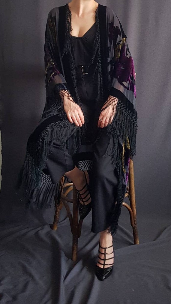 Rare 70's kaftan open front vest