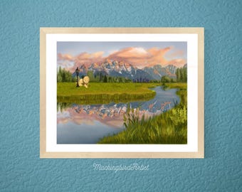 Aslan's Creation Art Print: Narnia Inspired Inspired Christian Fantasy Decor