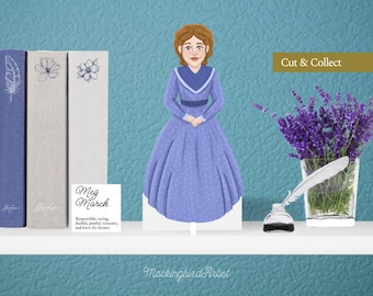 Meg March Paper Doll: Little Women Printable Craft (PDF)