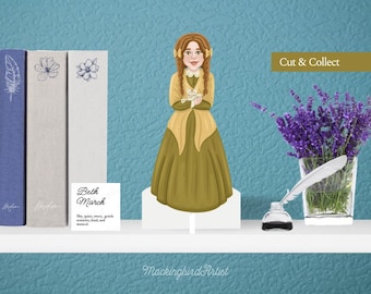 Beth March Paper Doll: Little Women Printable Craft (Digital Download)