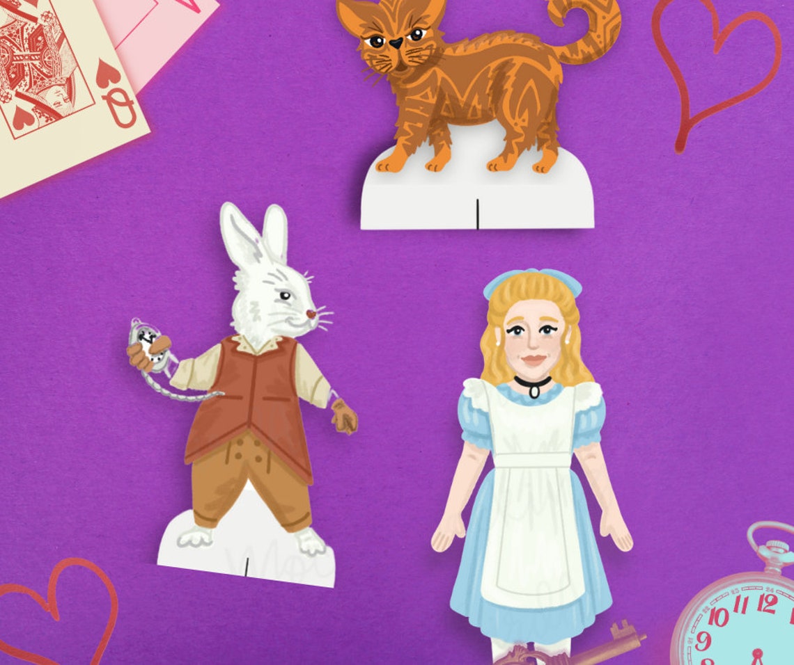 Cheshire Cat Papercraft Toy: Alice in Wonderland Party Favor (PDF ...