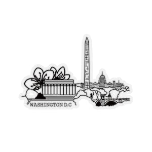 Washington, D.C. Sticker | D.C. Sticker | Die Cut Stickers | Stickers for Washington, D.C. | MockingbirdArtist