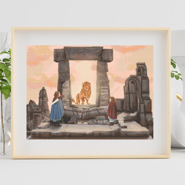 Aslan Returns Cross Stitch Pattern