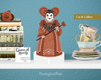 Queen of Hearts Papercraft: Wonderland Printable Toy (PDF Download)
