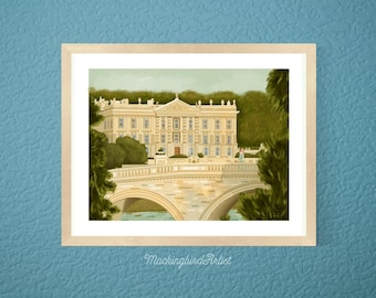 Pemberley Art Print: Pride & Prejudice, Regency Decor