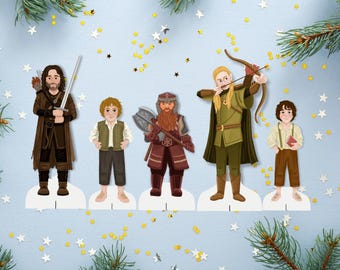 LOTR Fellowship Papercraft Set | Printable Tolkien Characters (Digital Download)
