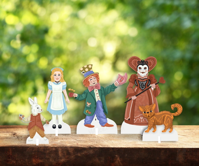 Alice in Wonderland Paper Pals: Printable Craft Set (digital Download ...