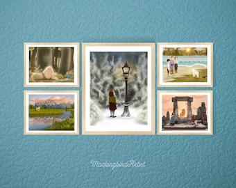 Narnia Inspired Art Print Set: Faith & Fantasy Story Illustrations
