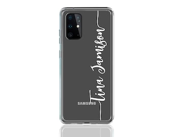 Custom Personalised Samsung Galaxy S10 / S20 / S20 Plus / S20 Ultra Anti-Impact Case. Clear Transparent Color. Add Your Name. Embossed Print