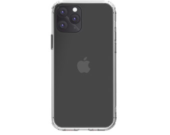 Clear Anti-Impact Protective iPhone Case for iPhone 12, 12 Pro, 12 Pro Max. Hard Back with Shock-Absorbing Bumper and Built-In Airbags.