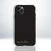 Custom Personalised iPhone Case with Handwritten Script Font Style. Embossed Your Name. Matte Black Phone Case. Anti-Impact TPU Material. 