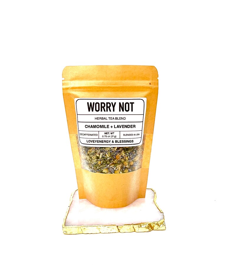 WORRY NOT Herbal Tea Blend - Lavender Buds & Chamomile Flowers - Etsy