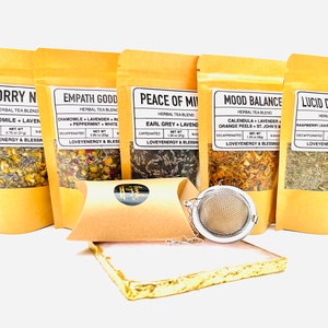 Loose Leaf TEA Starter KIT Organic Tea Gift Set Tea Gift BOX Ready to Ship image 2