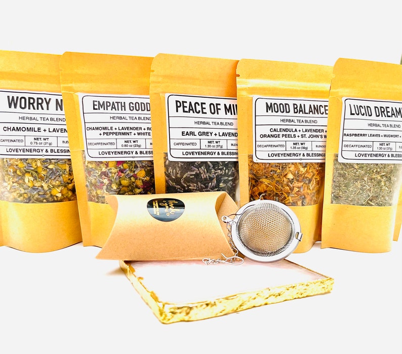 Loose Leaf TEA Starter KIT Organic Tea Gift Set Tea Gift BOX Ready to Ship image 2