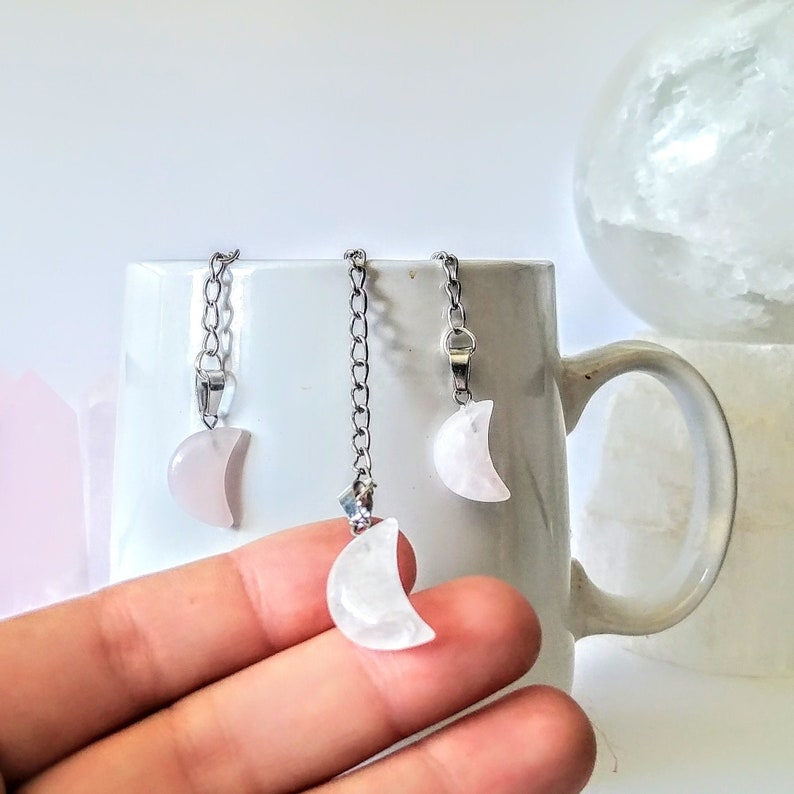 Cresent Moon Crystal Tea Infuser, Crystal Tea Strainer, Gemstone Moon Tea Steeper,  Tea Ball, Loose Tea Infuser