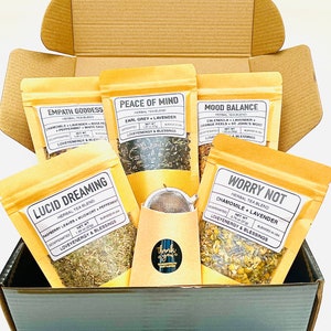 Loose Leaf TEA Starter KIT Organic Tea Gift Set Tea Gift BOX Ready to Ship image 1