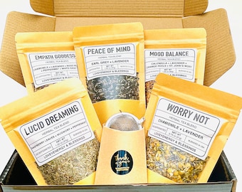 Loose Leaf TEA Starter KIT - Organic Tea Gift Set - Tea Gift BOX Ready to Ship