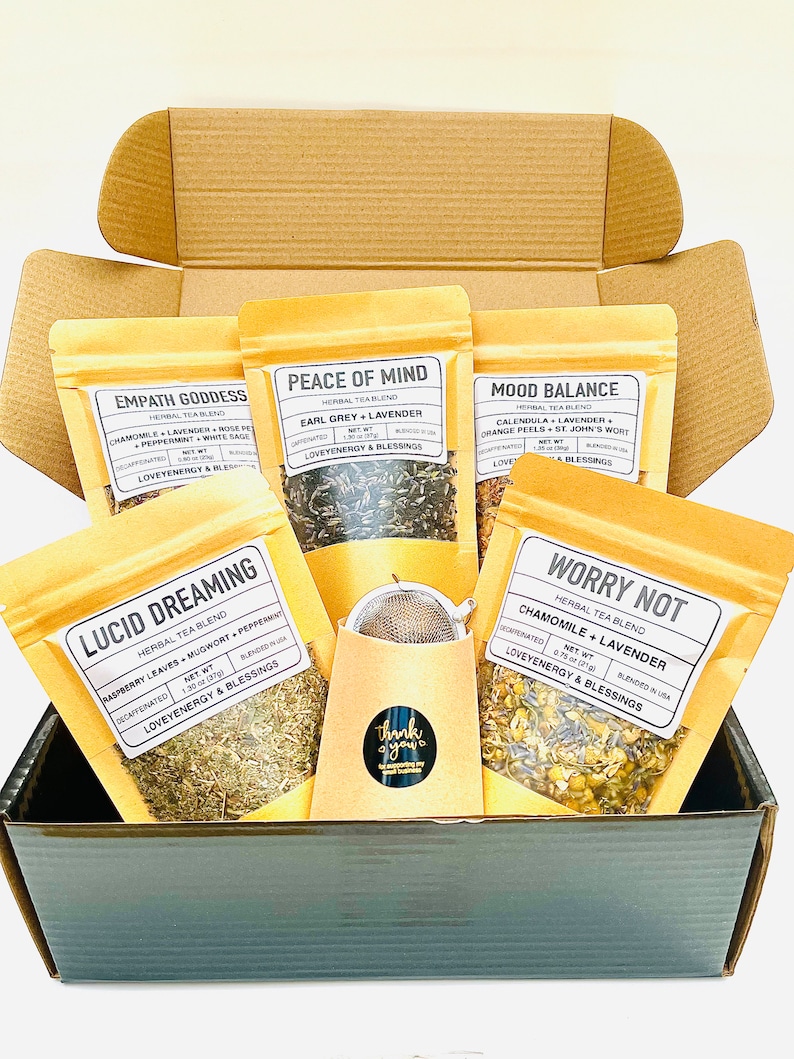 Loose Leaf TEA Starter KIT Organic Tea Gift Set Tea Gift BOX Ready to Ship image 1