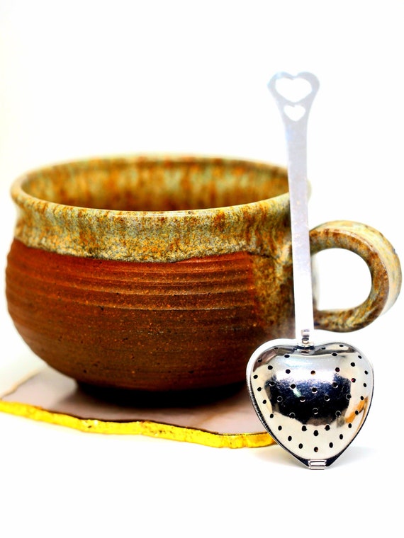 Heart Shape Tea Strainer Spoon Ready to Ship Loose Herb Stainless Steel Infuser Party Favor