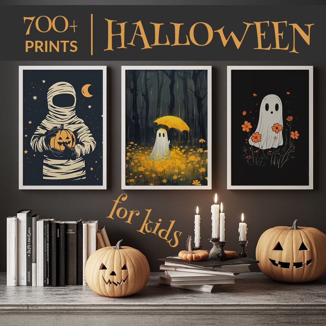 Vintage Halloween Prints | Dark Academia Wall Art | Gothic Spooky Decor ...