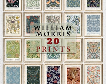 Ensemble de 20 William Morris Print, Morris Wall Art, William Morris Printable Poster, Art Nouveau Print, Trendy DIGITAL DOWNLOAD, Eclectic Print