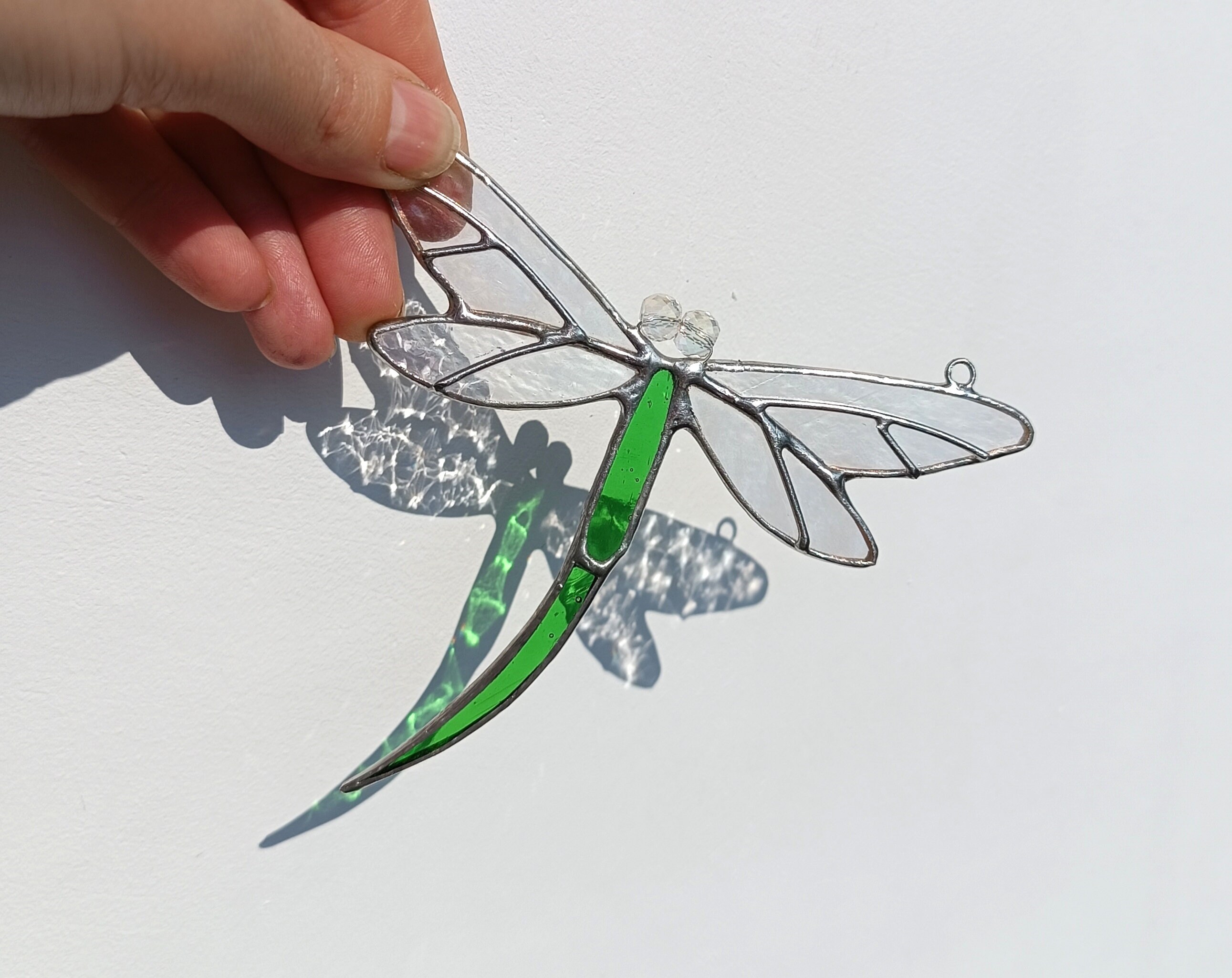 Buntglas-Libellen-Sonnenfänger – 20 Cm, Fensterdekoration, Geschenk Für Mutter & Garten