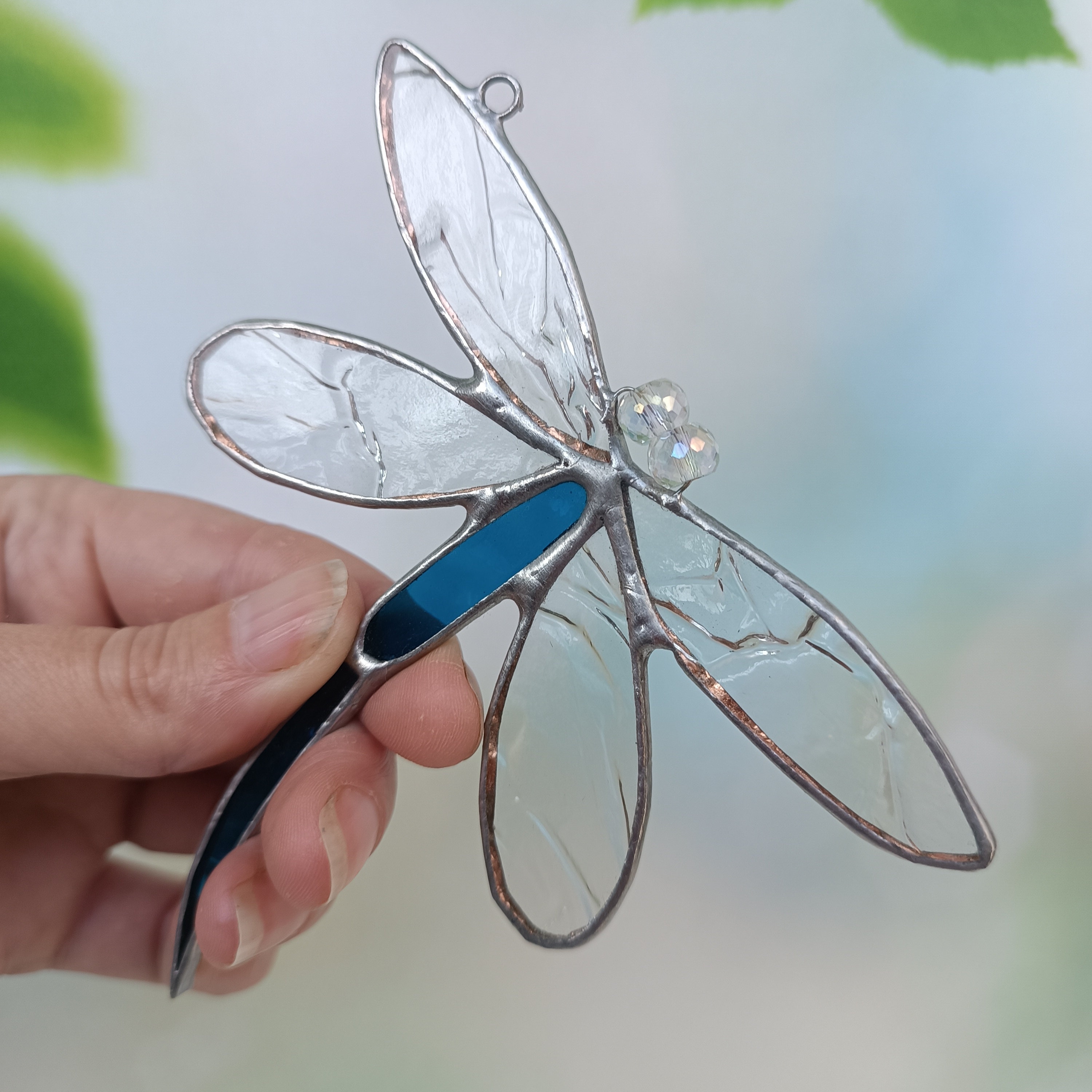 Attrape-soleil Libellule, Vitrail, Insecte, Art Pour Fenêtre Et Décoration De Jardin De Fées, Petit Vitrail Suspendu - France