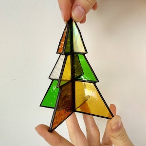 Christmas tree Stained glass tree Table top tree Tabletop xmas tree 3d christmas tree