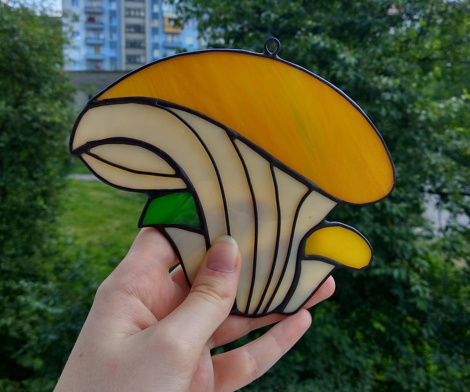 Mushroom Glass Stained Glass Mushroom Window Hangings Mushroom Etsy