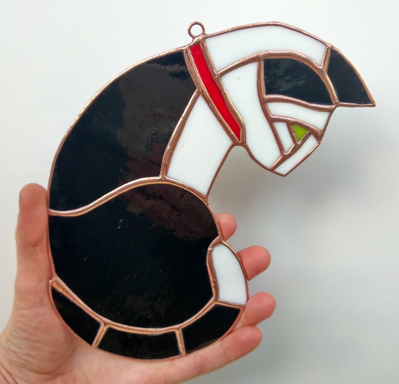 Stained Glass Cat Window Hanging Suncatcher Memorial Lover Cat Etsy