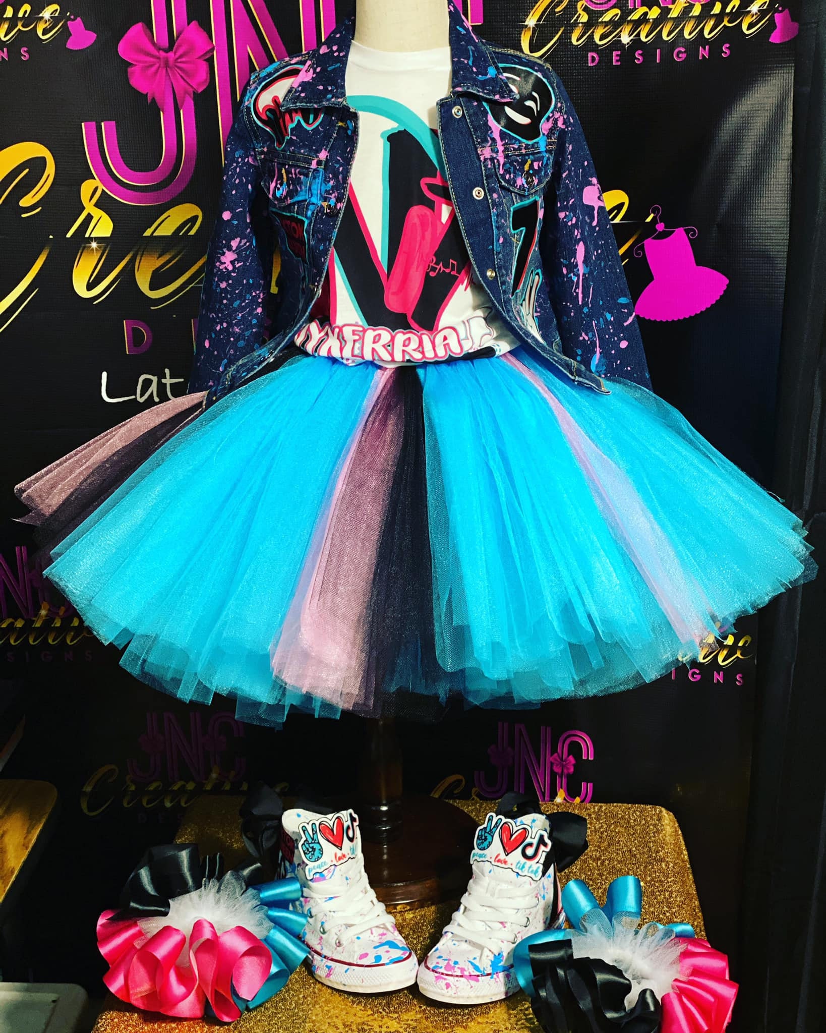 CUSTOM TIK TOK inspired tutu set/outfitTik tok birthday Etsy