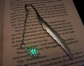 Silver bookmark glow in the dark