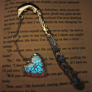 Dolphin silver bookmark glow in the dark