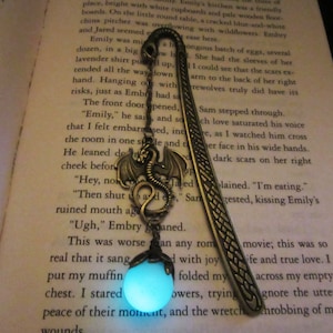 Dragon bookmark glow in the dark