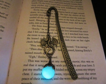 Dragon bookmark glow in the dark