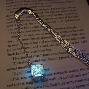 Dolphin silver bookmark glow in the dark