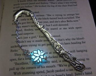 Dolphin silver bookmark glow in the dark