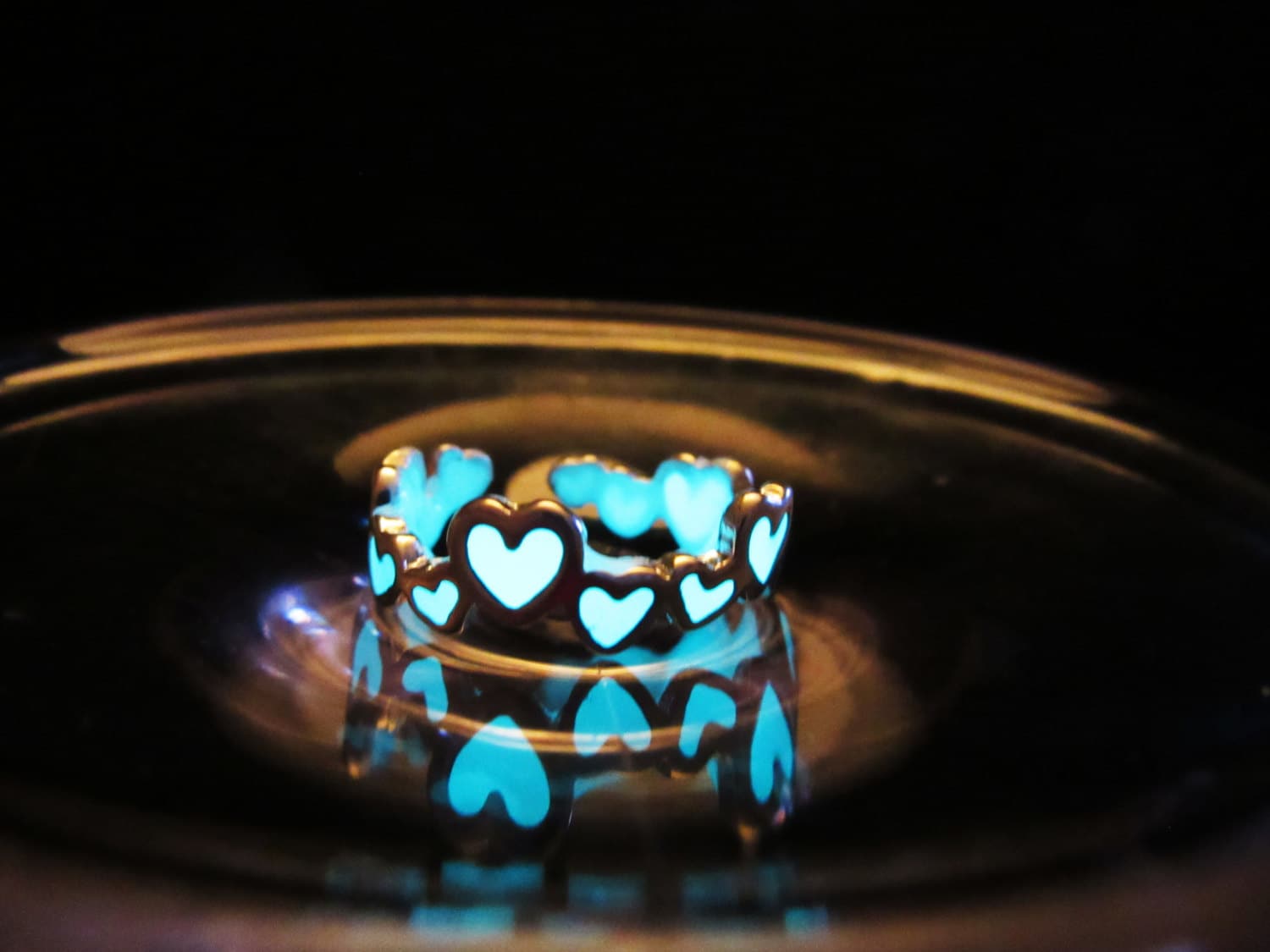 Glow in the dark heart ring discount