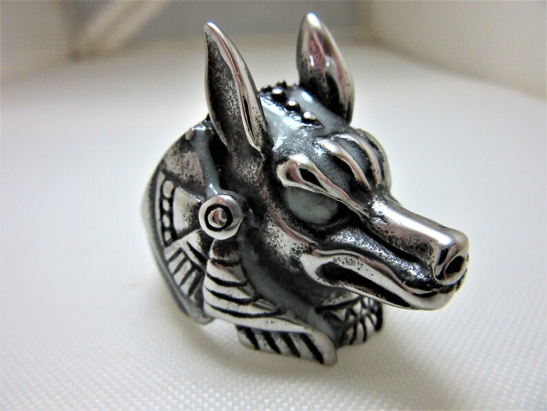 Anubis Ring // Men's Ring // Glow in the Dark - Etsy