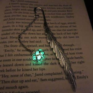 Silver bookmark glow in the dark