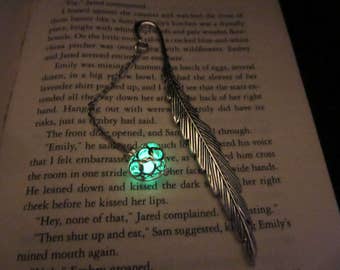 Silver bookmark glow in the dark