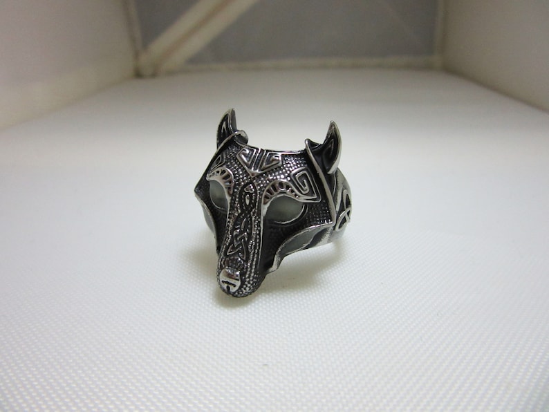 Wolf ring Men/'s ring Glow in the dark