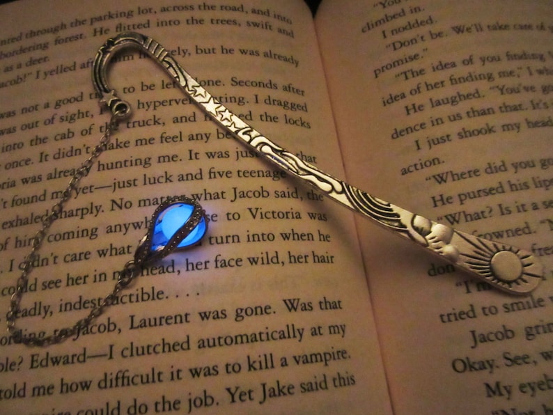 Silver bookmark glow in the dark image 5