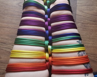 Nylon Bondage Rope Rainbow Shibari Rope Synthetic Rope Mature